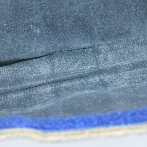 GUCCI Sherry Line GG Canvas Clutch Bag Navy Red Auth ai590 - Picture 11 of 16